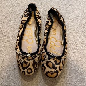 Sam Edelman Animal Print Flats with Bow